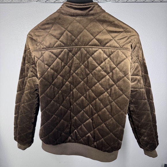 Medium GBG Los Angeles by Guess Quilted Velvet Full-Zip Bomber Jacket - Picture 6 of 12